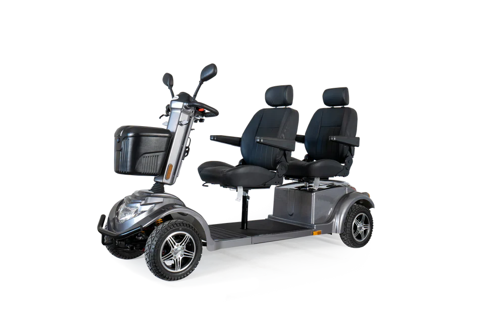 Tandem 8 mph Dual-Seat Mobility Scooter – Heavy-Duty Scooter for Two with Extended Range
