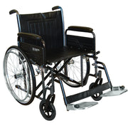Roma Medical Bariatric Wheelchair – Heavy-Duty 22" Wide Folding Chair for Users up to 35.6 Stone