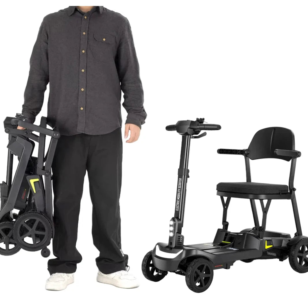 Welzo FreeFold X Lightweight Folding Mobility Scooter – Electric Scooter with Lithium Battery