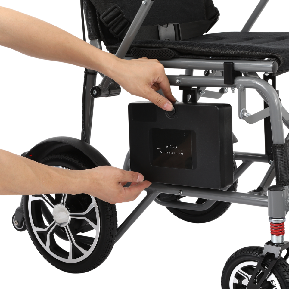 Airgo Portable Folding Electric Wheelchair – Ultra-Light 14kg, Travel-Friendly & Compact
