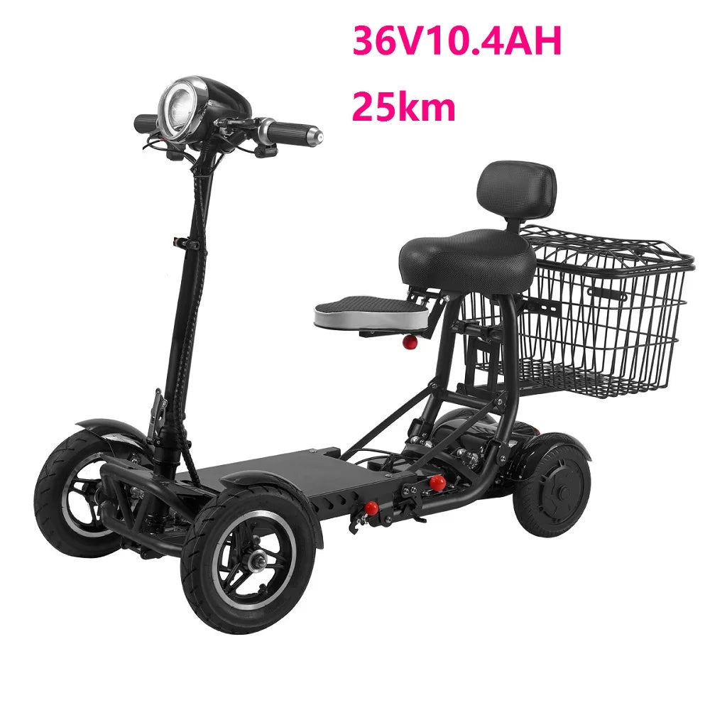 MyMobility Foldable Electric Mobility Scooter – Dual Motor, 4-Wheel, 25km Range, Compact & Travel-Friendly