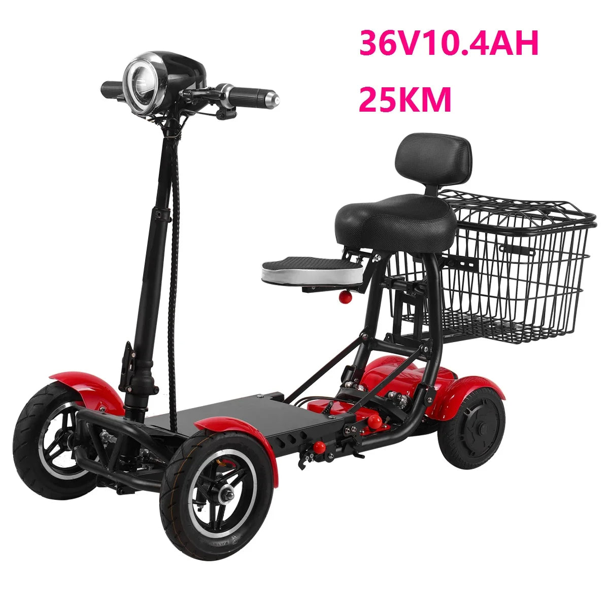 MyMobility Foldable Electric Mobility Scooter – Dual Motor, 4-Wheel, 25km Range, Compact & Travel-Friendly