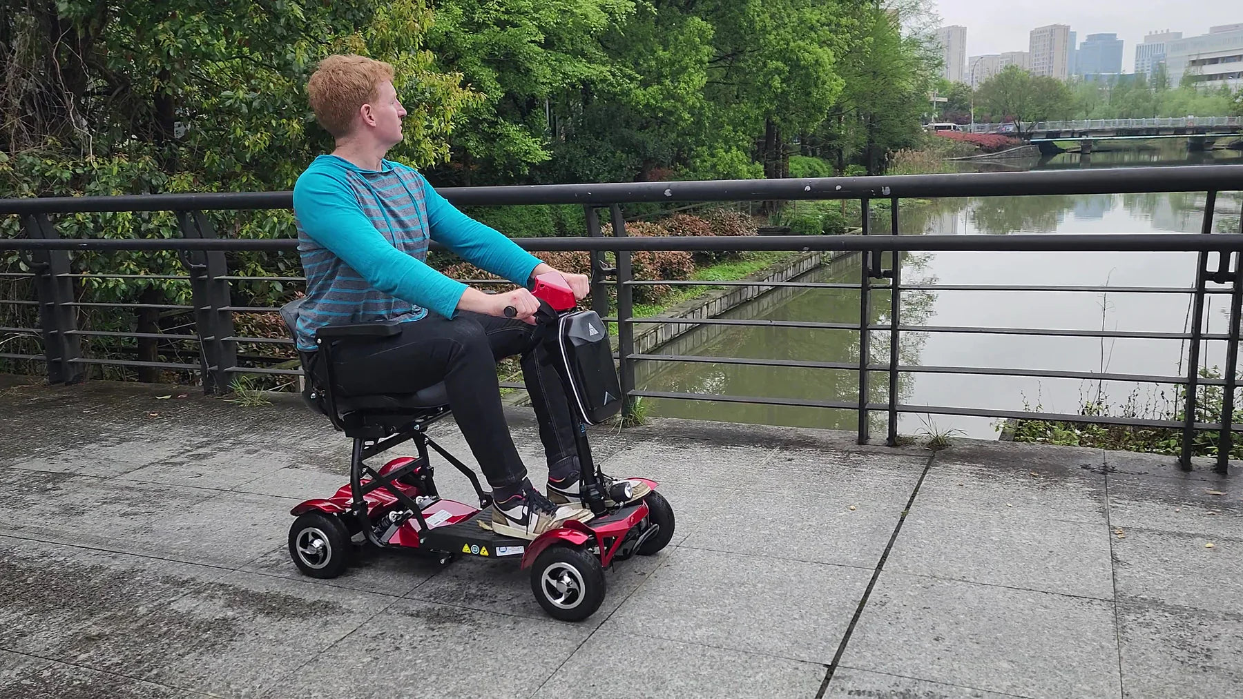 My Mobility Instant Folding Lightweight Portable Mobility Scooter – Manual & Automatic Versions, 24kg, Travel-Friendly, Cushioned Seat