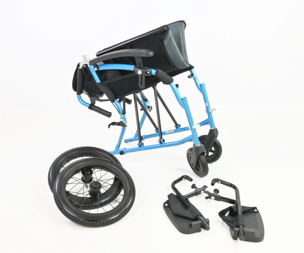 Gravity Lite Transit Wheelchair – Ultra-Lightweight Aluminium, Foldable & Travel-Friendly