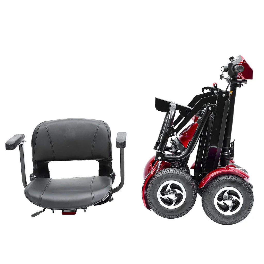 My Mobility Instant Folding Lightweight Portable Mobility Scooter – Manual & Automatic Versions, 24kg, Travel-Friendly, Cushioned Seat