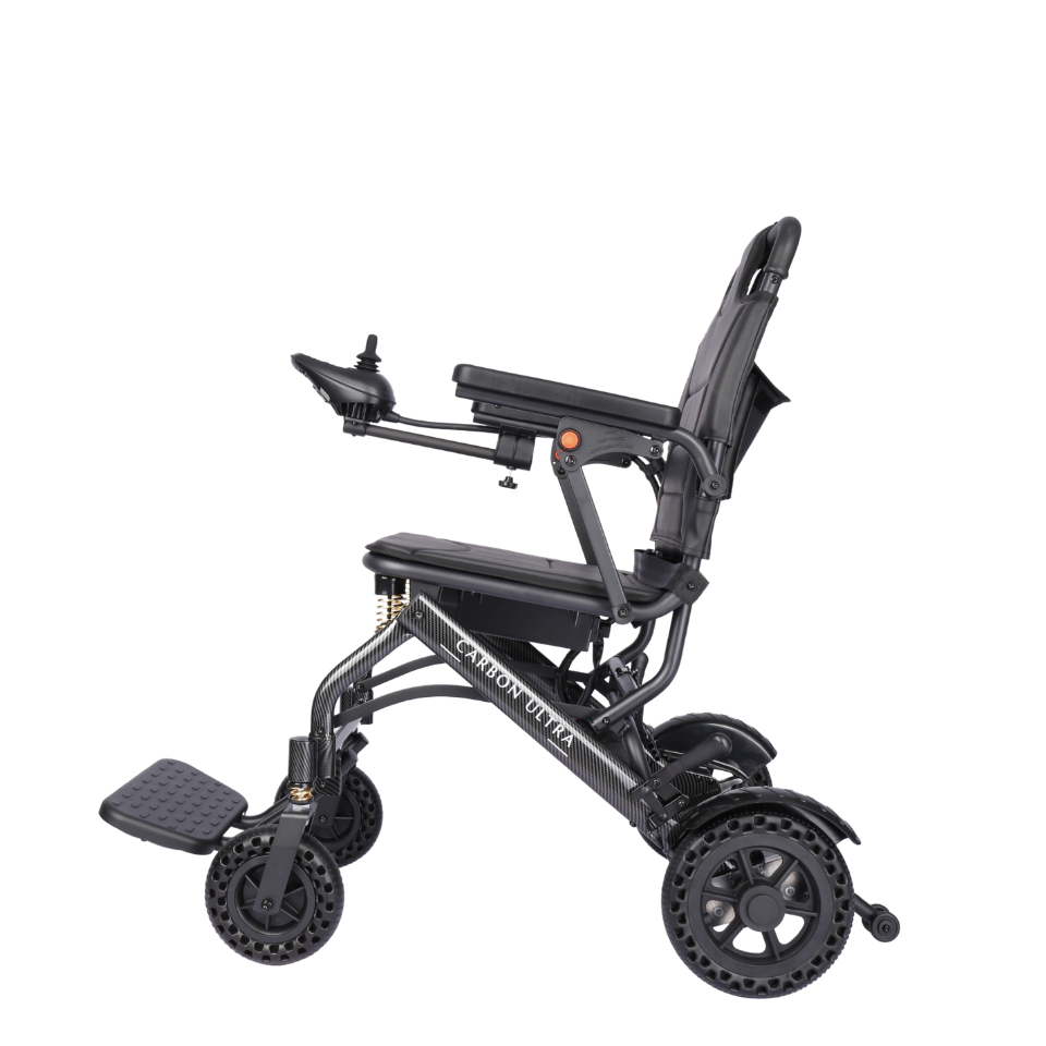 HeCare Carbon Ultra-Light Electric Wheelchair – Foldable, Lightweight & Travel-Friendly Mobility Chair