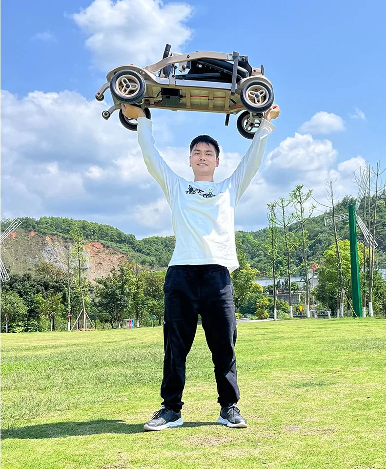 Welzo All-Terrain Ultra-Light 15KG Folding Electric Mobility Scooter – Portable and Compact