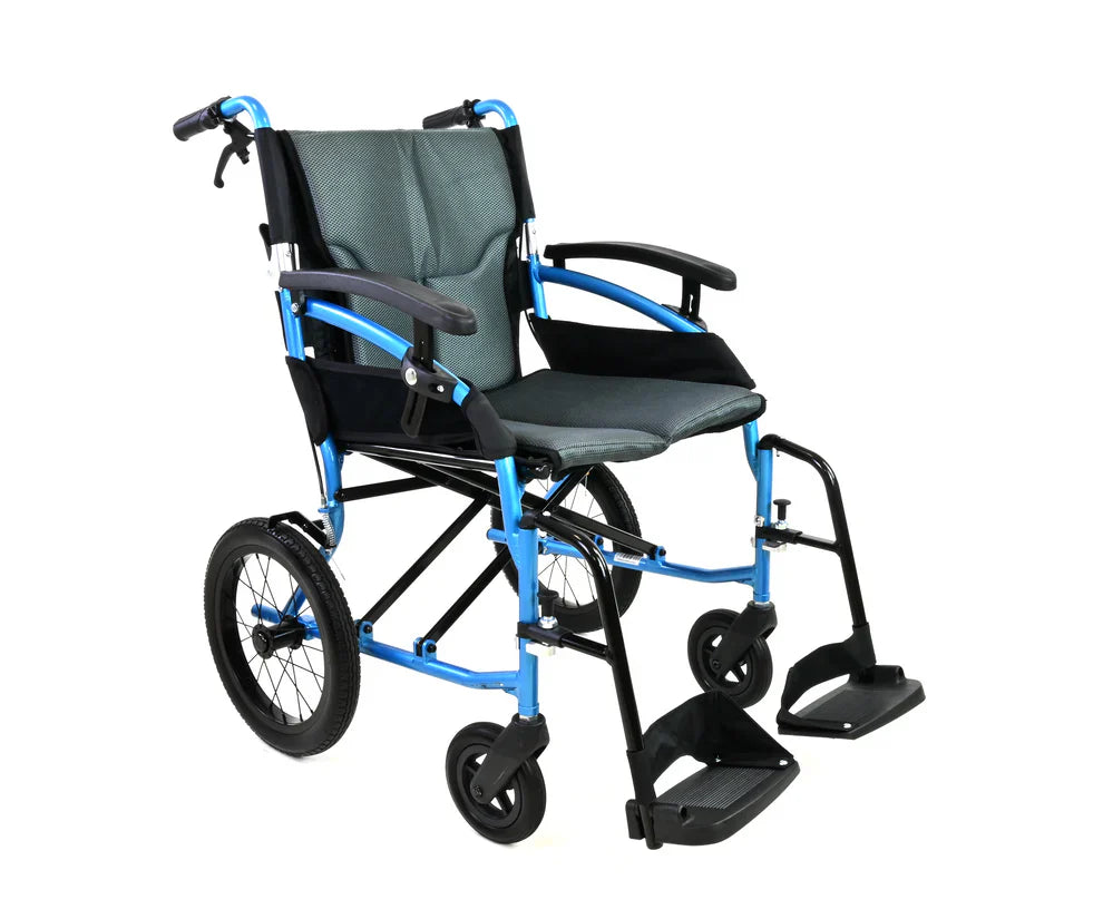 Gravity Lite Transit Wheelchair – Ultra-Lightweight Aluminium, Foldable & Travel-Friendly