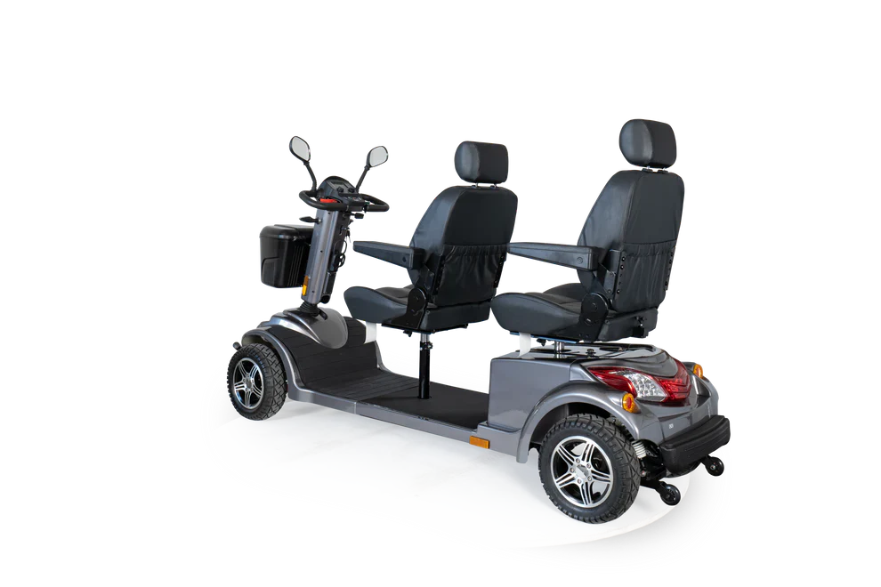 Tandem 8 mph Dual-Seat Mobility Scooter – Heavy-Duty Scooter for Two with Extended Range
