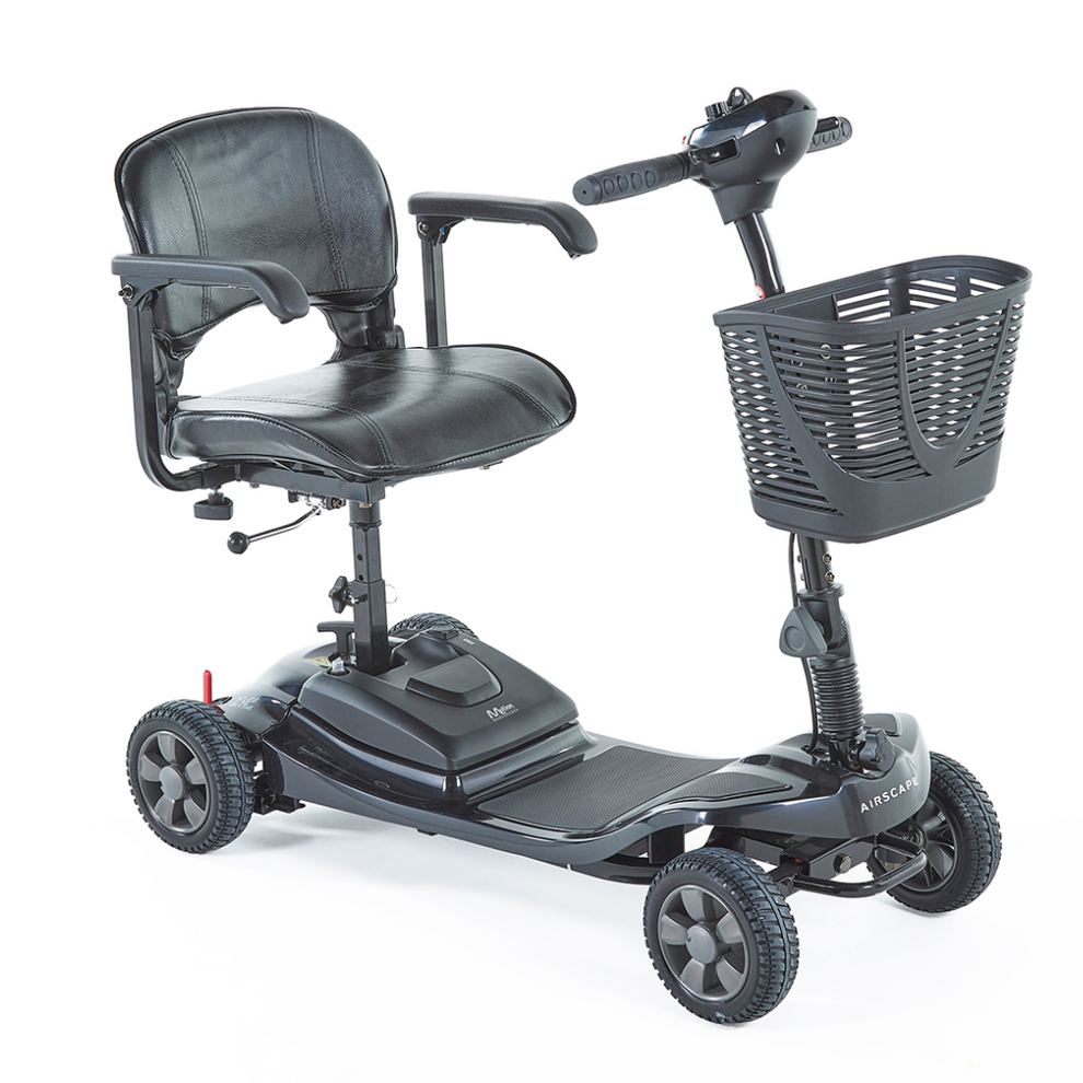Airscape 4mph Mobility Scooter – Lightweight Travel Scooter, 10-Mile Range, Lithium Battery, Foldable, Swivel Seat