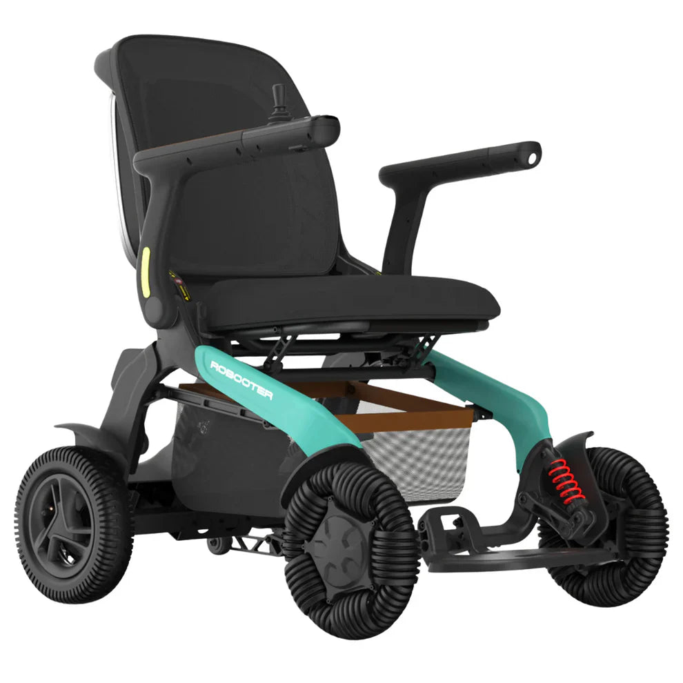 Robooter E60 Folding Powerchair – All-Terrain Omni-Wheel Electric Wheelchair with Long Range