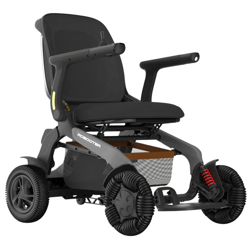 Robooter E60 Folding Powerchair – All-Terrain Omni-Wheel Electric Wheelchair with Long Range