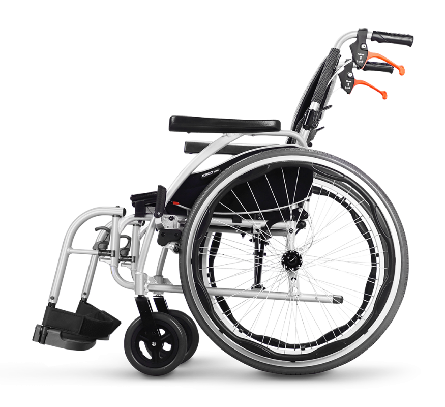 Karma Ergo 3 Lightweight Self-Propelled Wheelchair – Foldable Aluminium Frame with Ergonomic S-Ergo Seat