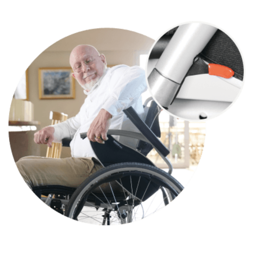 Karma Ergo 3 Lightweight Self-Propelled Wheelchair – Foldable Aluminium Frame with Ergonomic S-Ergo Seat