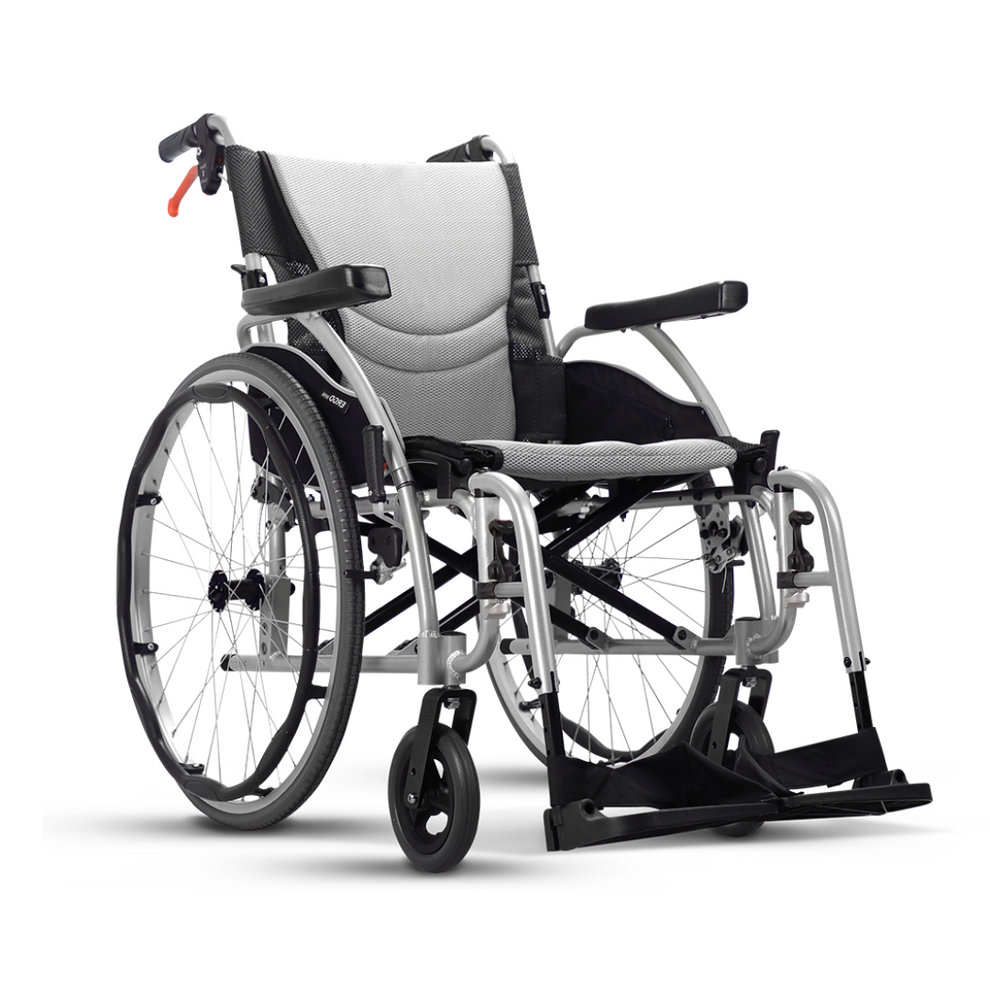 Karma Ergo 3 Lightweight Self-Propelled Wheelchair – Foldable Aluminium Frame with Ergonomic S-Ergo Seat