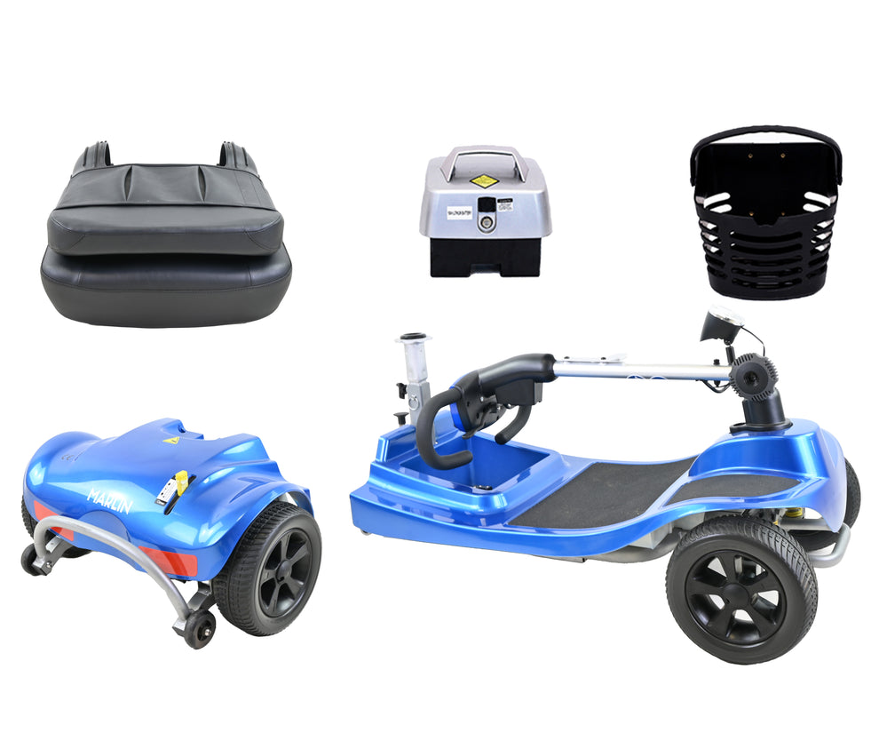 Marlin Mobility Scooter by One Rehab – Lightweight, Foldable, Full Suspension, 30-Mile Range