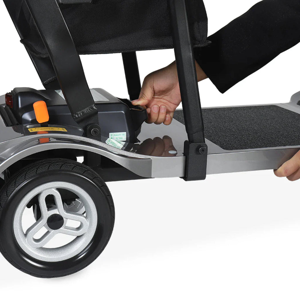 My Mobility Instant Folding Lightweight Portable Mobility Scooter – 17.4kg, Travel-Friendly, Aluminium Frame, Cushioned Seat