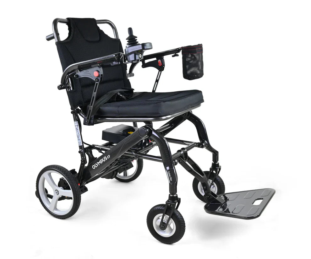 Olympus CF Folding Electric Wheelchair – Ultra-Lightweight Carbon Fibre Powerchair for Travel