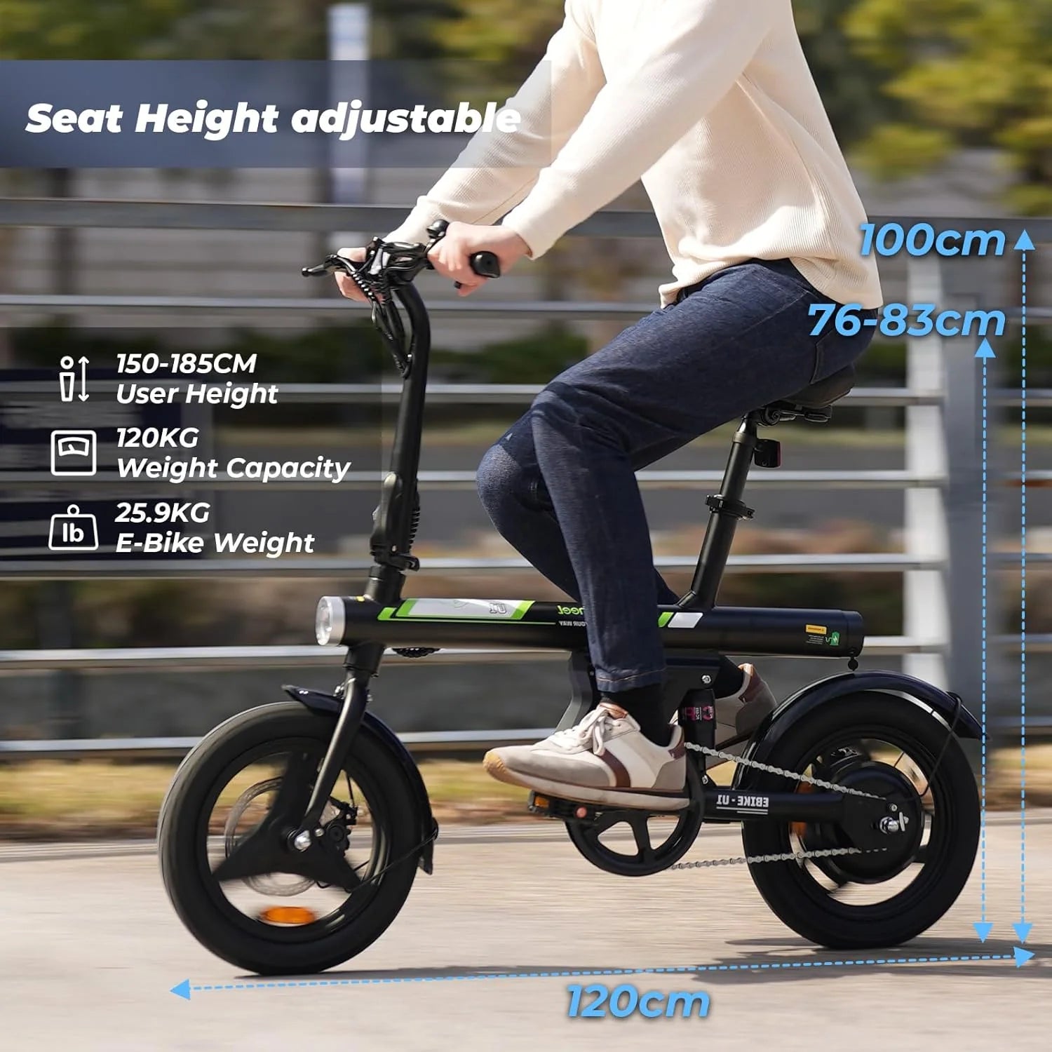 Premium Electric Bike with LCD Display – 250W Motor, 36V Battery & Waterproof Wiring (25km/h)