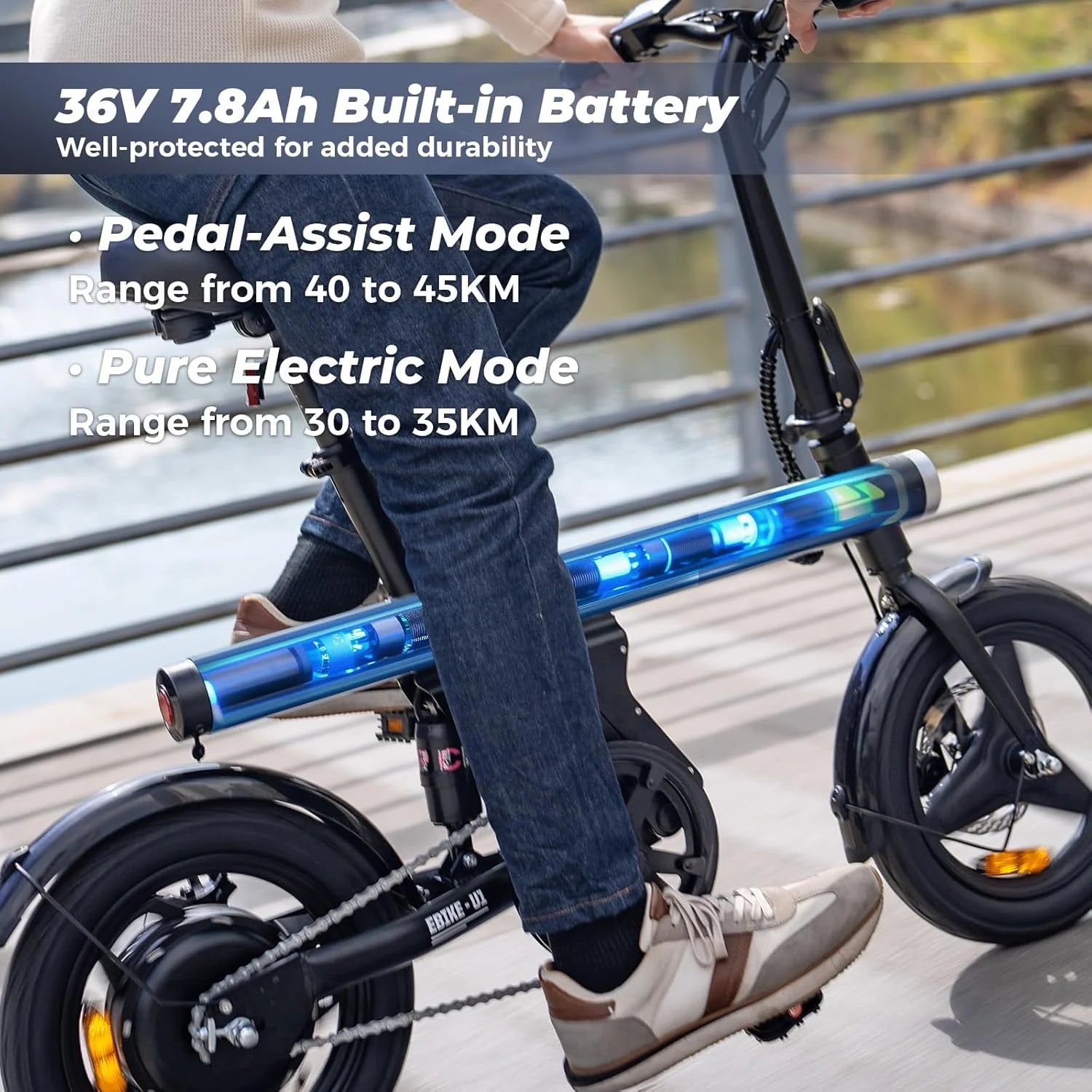 Premium Electric Bike with LCD Display – 250W Motor, 36V Battery & Waterproof Wiring (25km/h)