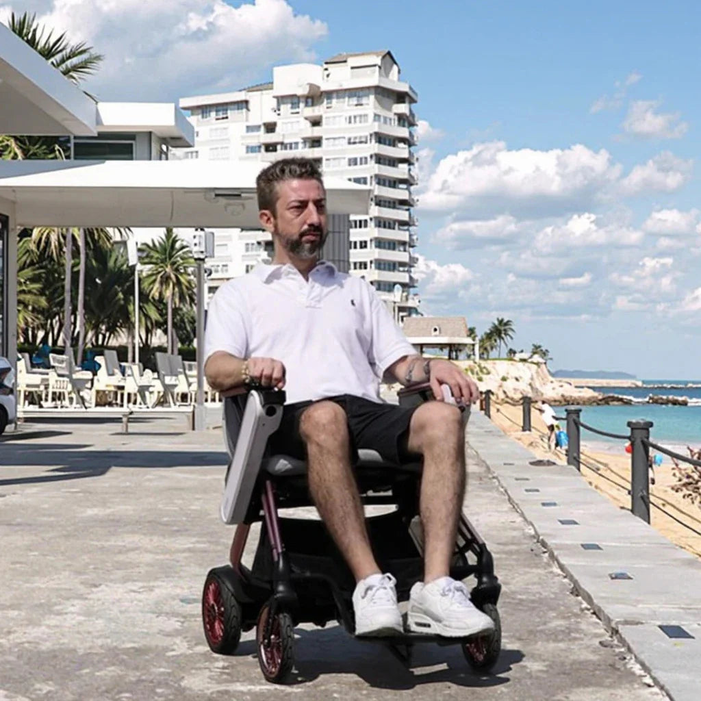 Welzo Aero Ultra-Light Dual-Motor Foldable Mobility Scooter – 17.5 kg Power Wheelchair
