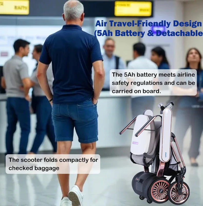 Welzo Aero Ultra-Light Dual-Motor Foldable Mobility Scooter – 17.5 kg Power Wheelchair
