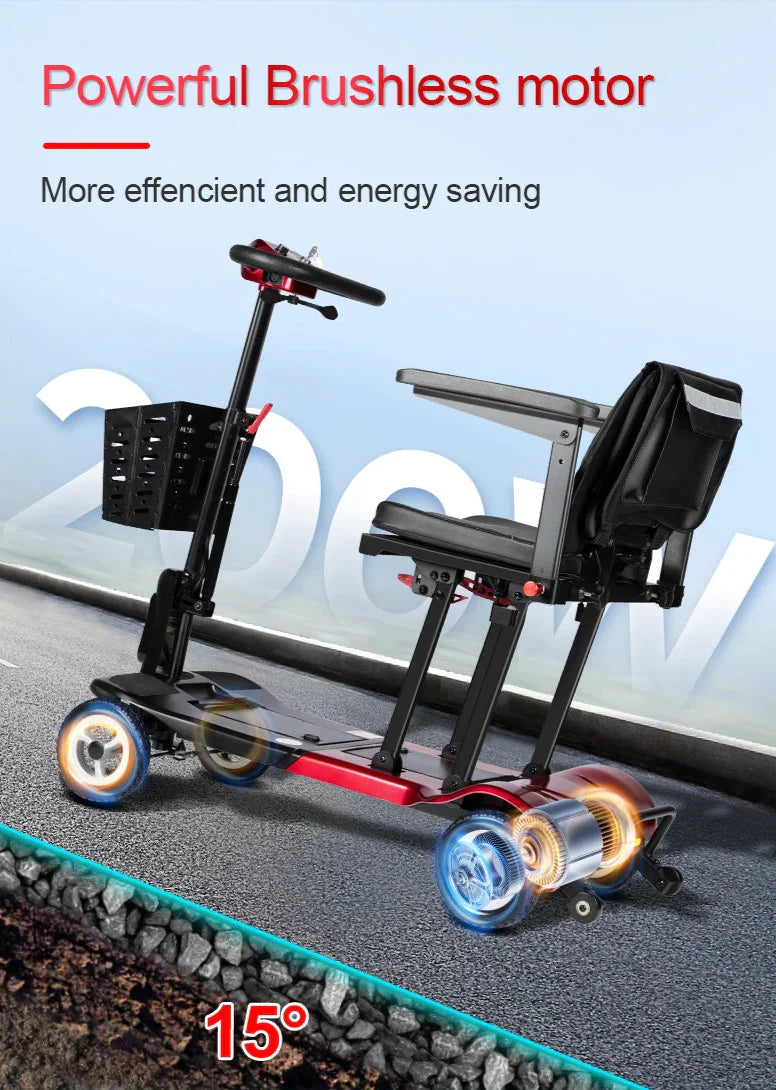 Welzo Feather+ Ultra-Light Magnesium Folding Mobility Scooter