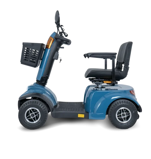 Savvy 4 Pavement-Legal Mobility Scooter – 21-Mile Range, 12” Pneumatic Tyres, Front & Rear Suspension, Swivel Seat