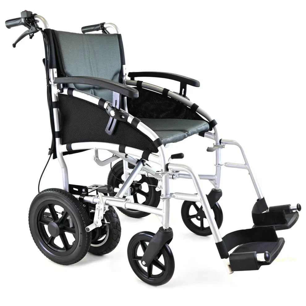 Power Push Sonic – Attendant-Controlled Folding Electric Wheelchair, 10-Mile Range, 4 mph