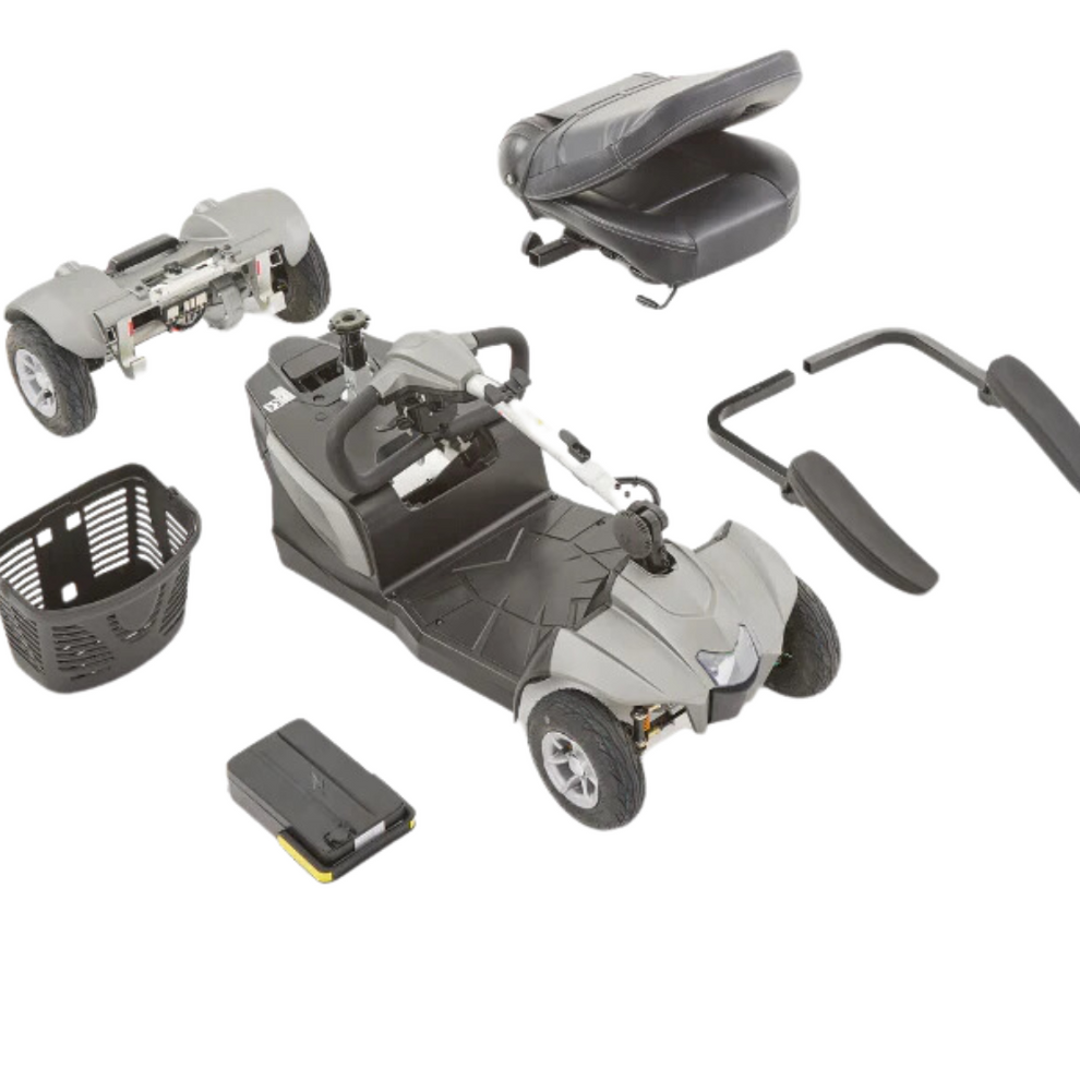 Aura 4mph Mobility Scooter – Lightweight Lithium, 21-Mile Range, Pneumatic Tyres, Adjustable Seat