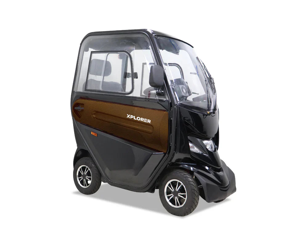Xplorer Cabin Car Mobility Scooter – All-Weather Road-Legal Scooter with 40-Mile Range