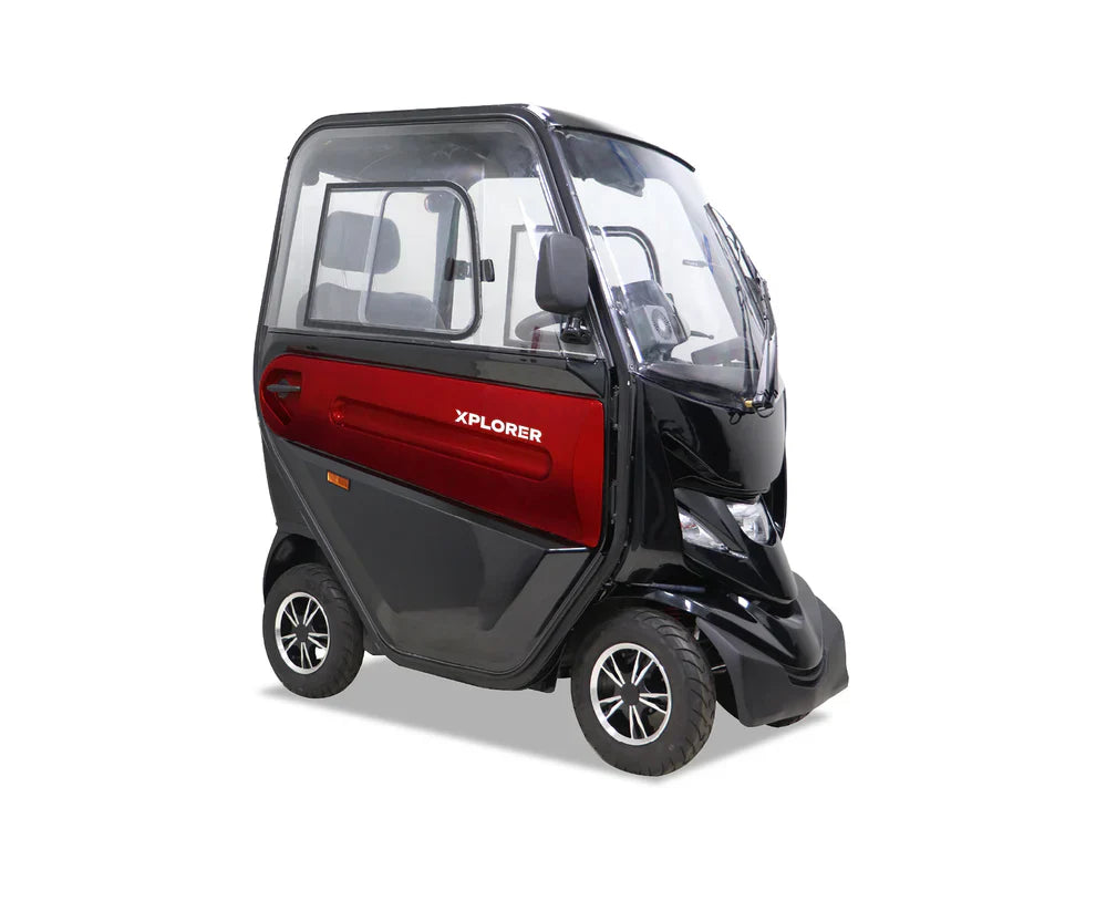 Xplorer Cabin Car Mobility Scooter – All-Weather Road-Legal Scooter with 40-Mile Range