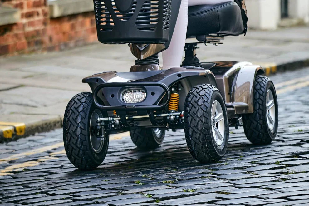 Xcite Mobility Scooter – 8 mph Road-Legal, Up to 45-Mile Range & Full Suspension
