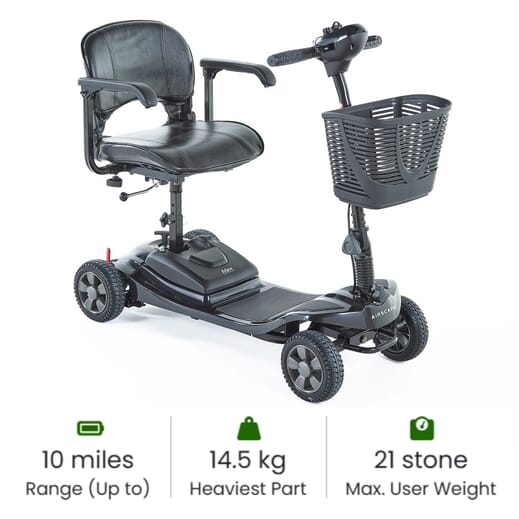 Airscape 4 mph Boot Mobility Scooter – Lightweight, Portable & Comfortable