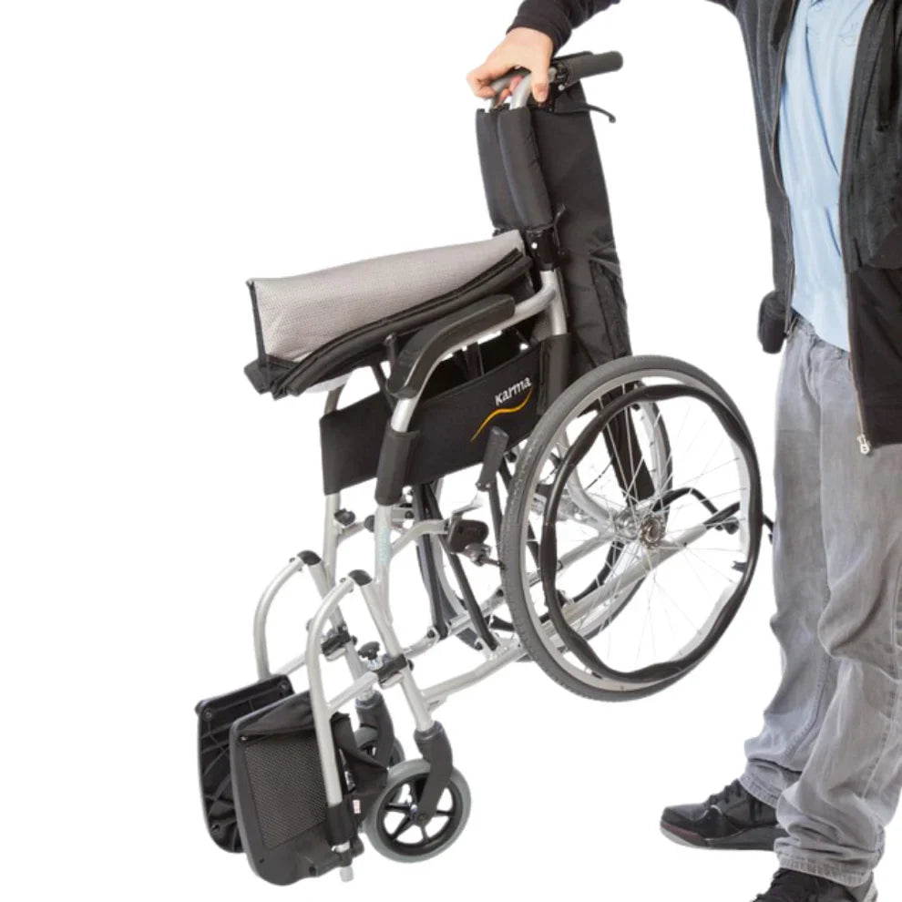 Ergo Lite 2 Self-Propel Wheelchair – Lightweight Folding Aluminium, 16''–18'' Seat, Travel-Friendly