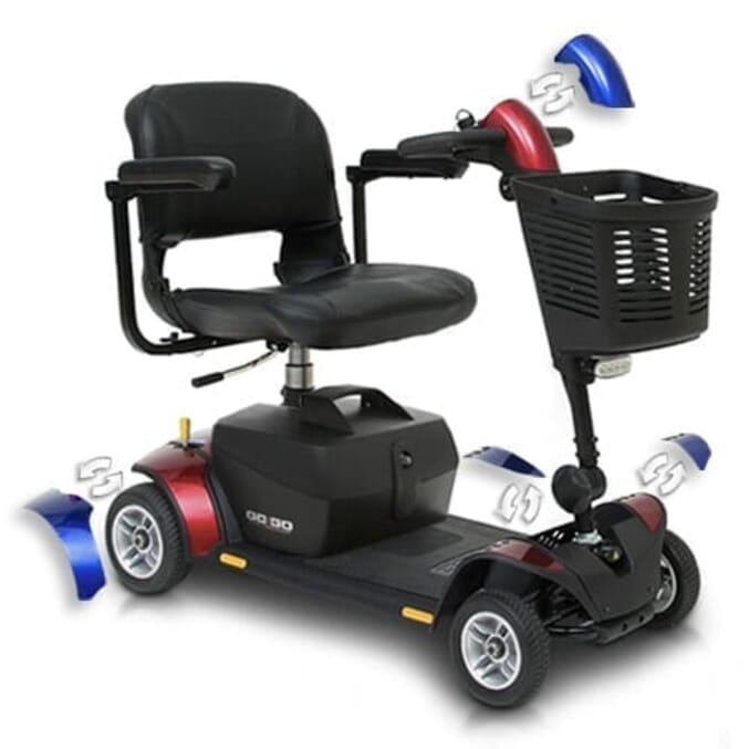 Go Go Elite Traveller LX 4 Boot Mobility Scooter – Lightweight, Portable 4 mph Travel Scooter