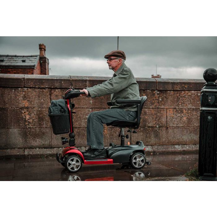 UltraLite Compact Mobility Scooter – Lightweight Foldable 4-Wheel, Swivel Seat, Adjustable Armrests & Anti-Tip Safety