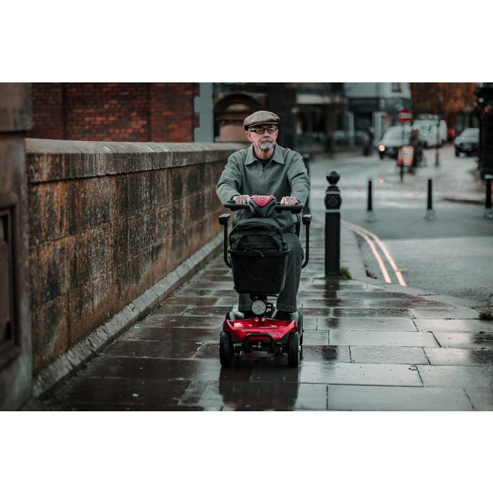 UltraLite Compact Mobility Scooter – Lightweight Foldable 4-Wheel, Swivel Seat, Adjustable Armrests & Anti-Tip Safety