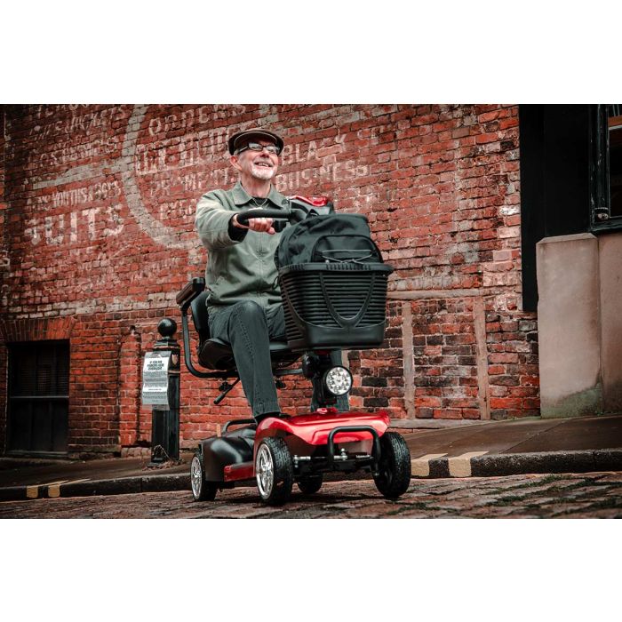 UltraLite Compact Mobility Scooter – Lightweight Foldable 4-Wheel, Swivel Seat, Adjustable Armrests & Anti-Tip Safety
