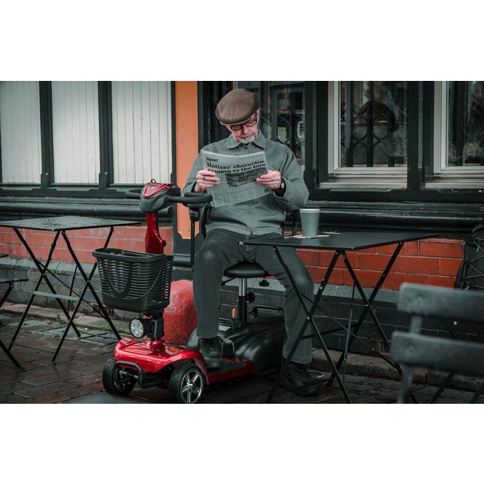 UltraLite Compact Mobility Scooter – Lightweight Foldable 4-Wheel, Swivel Seat, Adjustable Armrests & Anti-Tip Safety