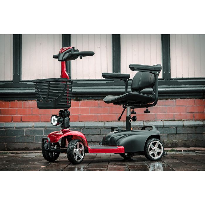 UltraLite Compact Mobility Scooter – Lightweight Foldable 4-Wheel, Swivel Seat, Adjustable Armrests & Anti-Tip Safety