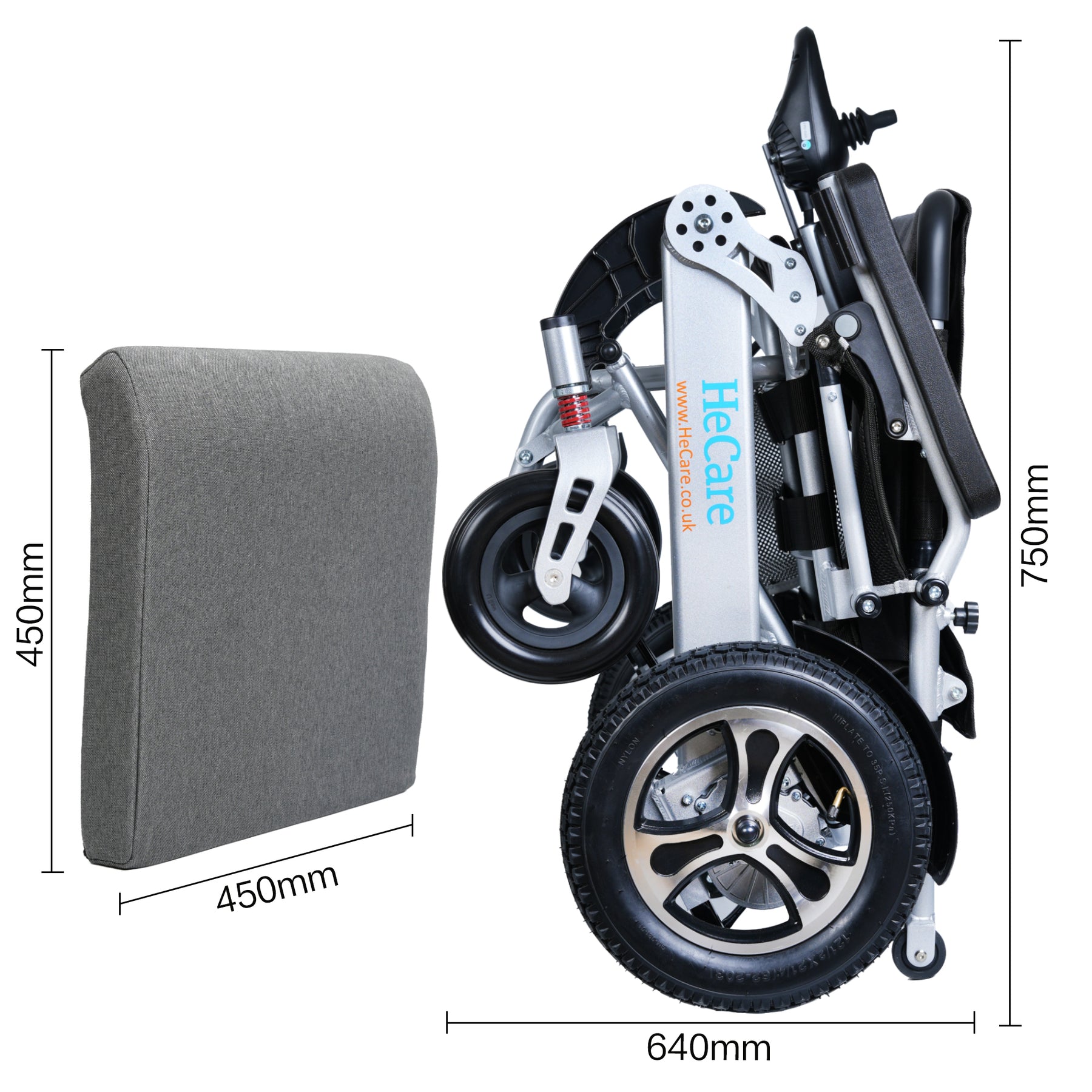 SK8000 Lightweight Folding Electric Wheelchair – 24kg, 4mph, Remote-Controlled Mobility Chair