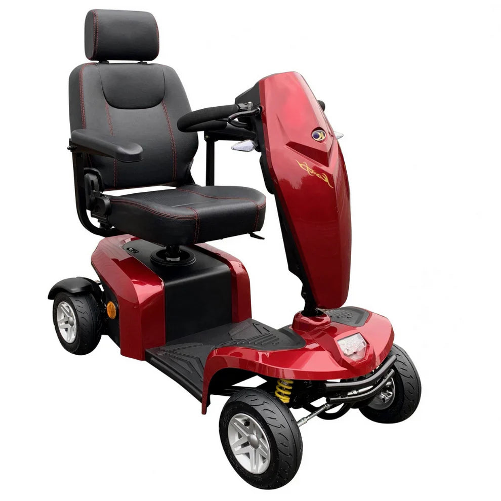 Komfy 4 Mobility Scooter – 4 mph, 25-Mile Range, Luxury Swivel Captain’s Seat & Suspension