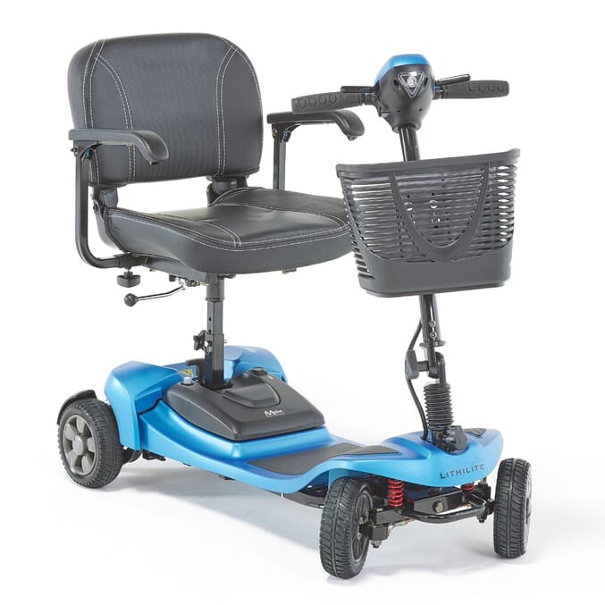 Lithilite Boot Scooter – Lightweight 4mph Travel Scooter, 15-Mile Range, Lithium Battery, Portable, Adjustable Seat