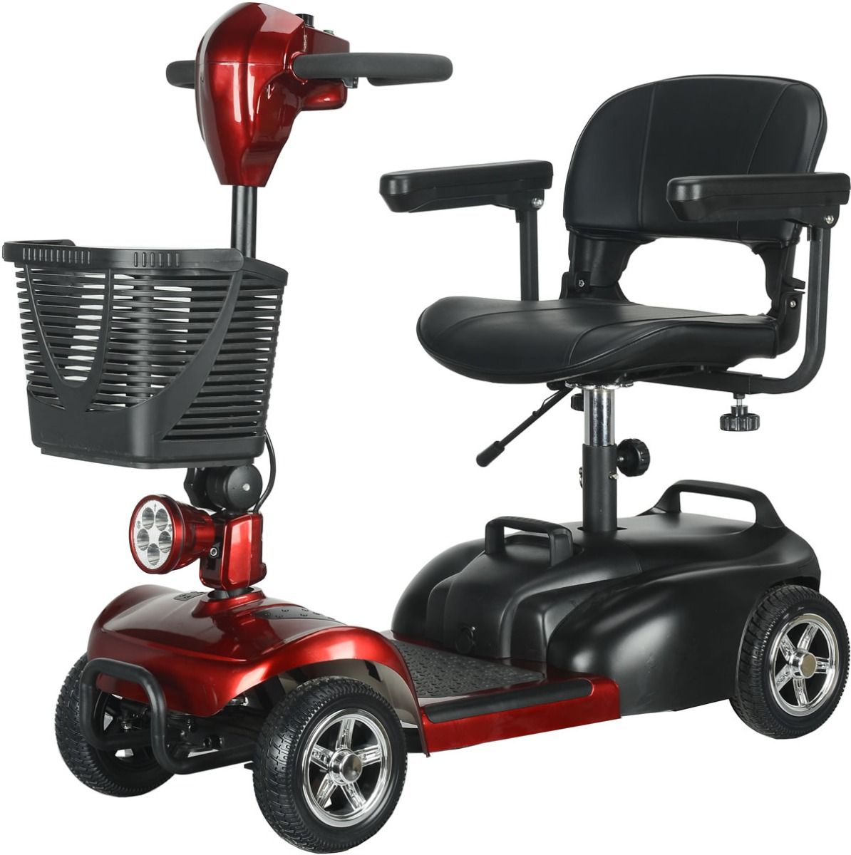 UltraLite Compact Mobility Scooter – Lightweight Foldable 4-Wheel, Swivel Seat, Adjustable Armrests & Anti-Tip Safety
