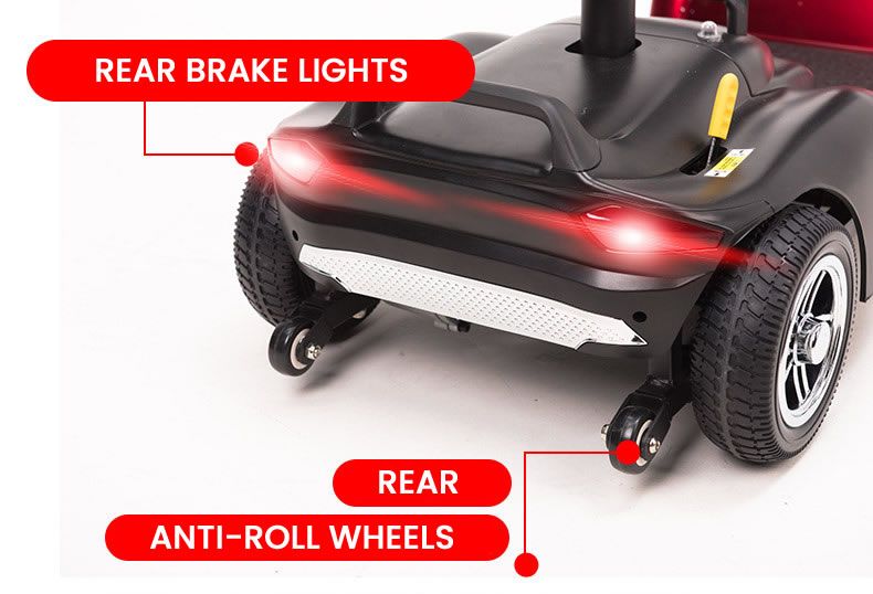 UltraLite Compact Mobility Scooter – Lightweight Foldable 4-Wheel, Swivel Seat, Adjustable Armrests & Anti-Tip Safety