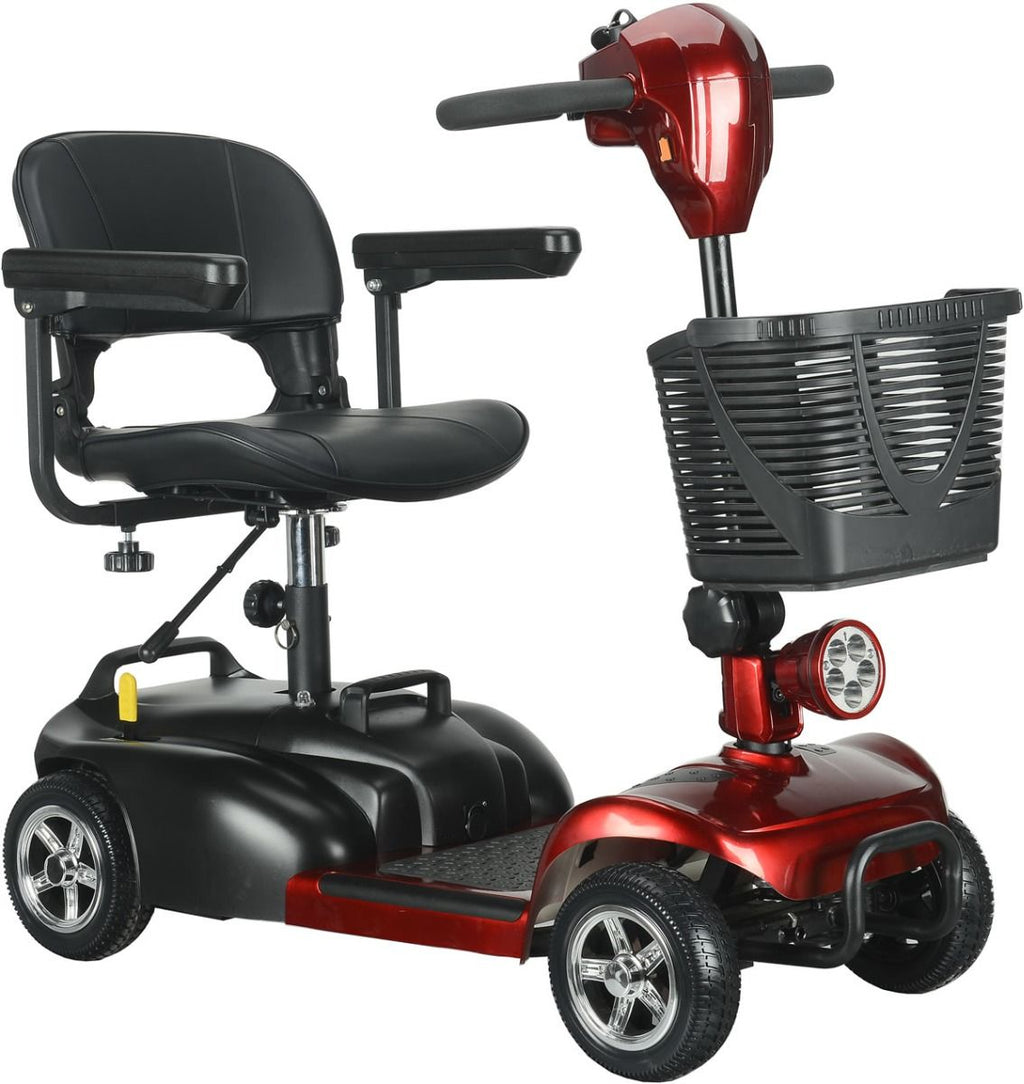 UltraLite Compact Mobility Scooter – Lightweight Foldable 4-Wheel, Swivel Seat, Adjustable Armrests & Anti-Tip Safety