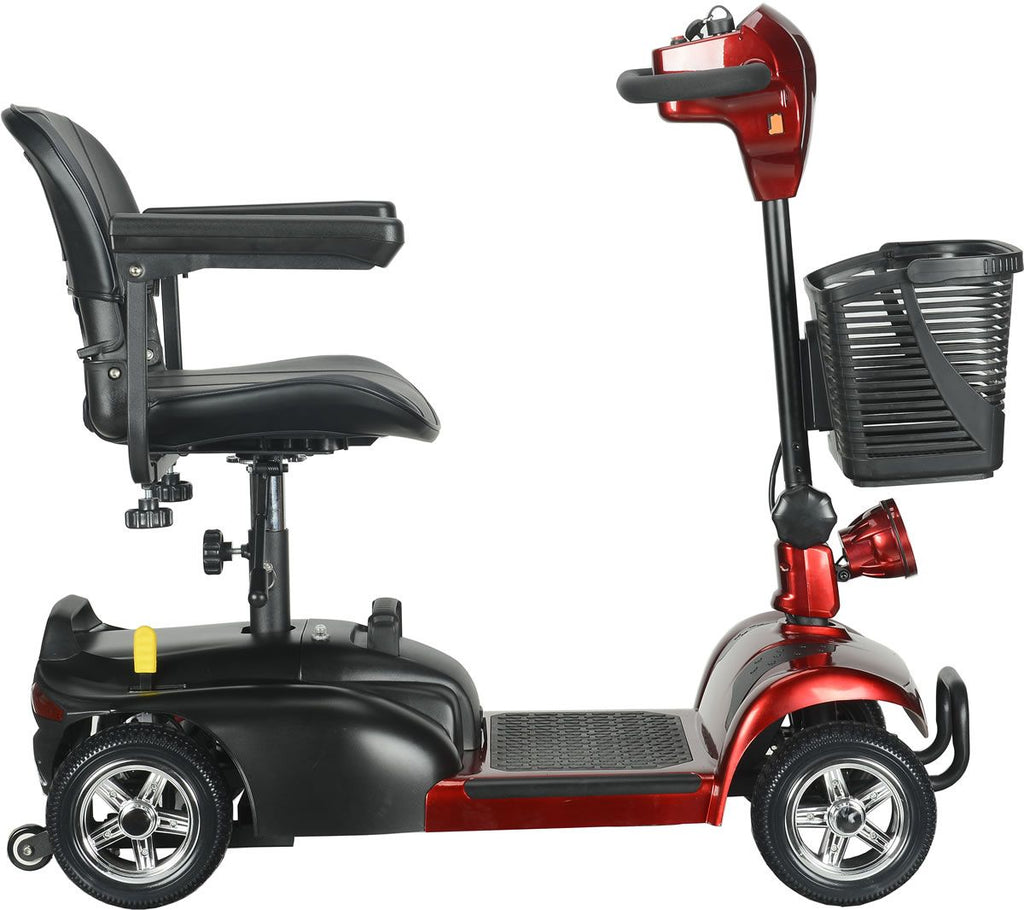 UltraLite Compact Mobility Scooter – Lightweight Foldable 4-Wheel, Swivel Seat, Adjustable Armrests & Anti-Tip Safety