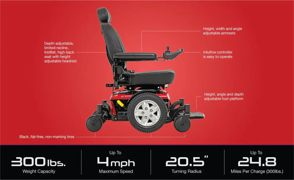 Jazzy 600 ES Powerchair by Pride Mobility – Mid-Wheel, Indoor & Outdoor Comfort