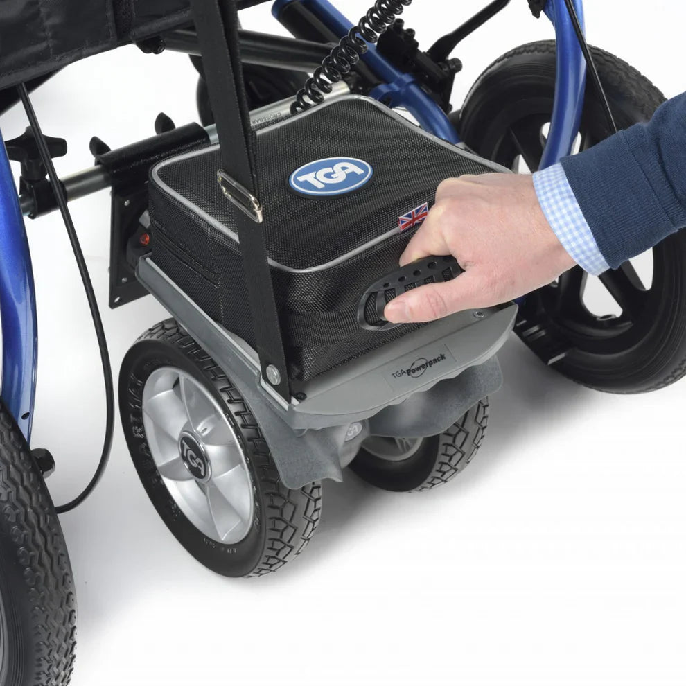 TGA Duo Powerstroll – Twin-Wheel Wheelchair Power Assist, 4mph Speed & 10-Mile Range